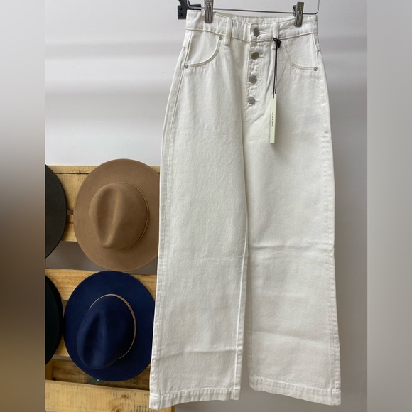 BNWT Rolla’s Wide Leg Vintage White Jeans, Premium Denim - Picture 2 of 6